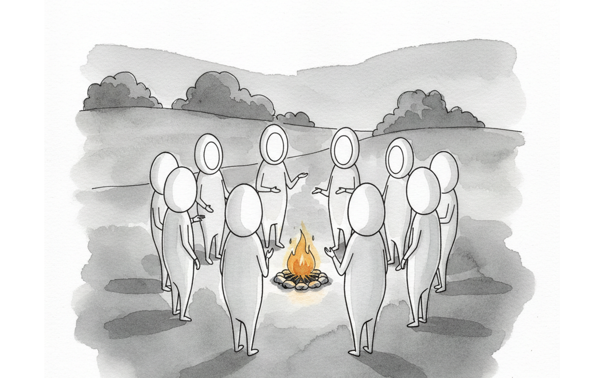 Community — figures gathered together